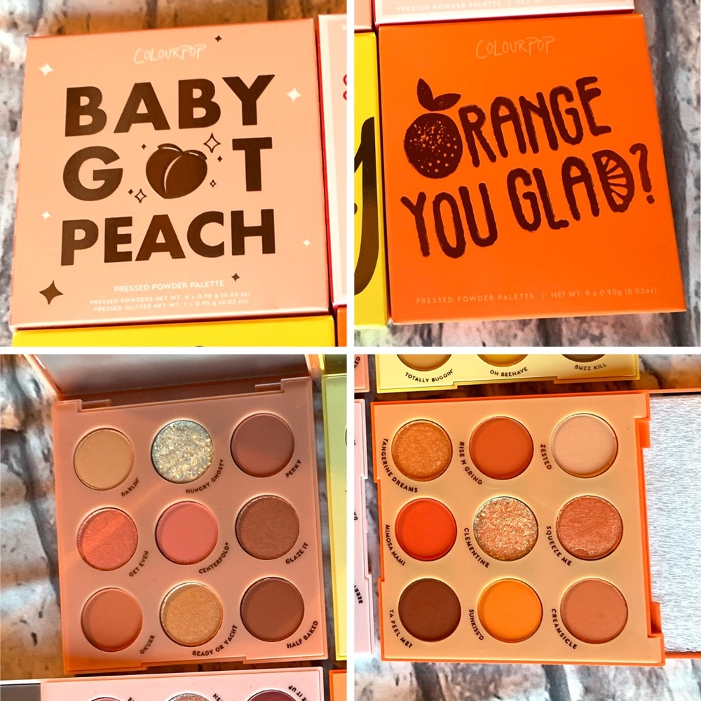 Baby got Peach and Orange you Glad palettes